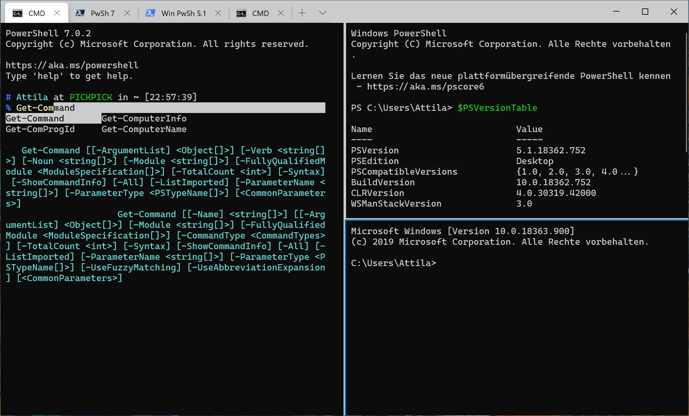 Windows Terminal Beispiel